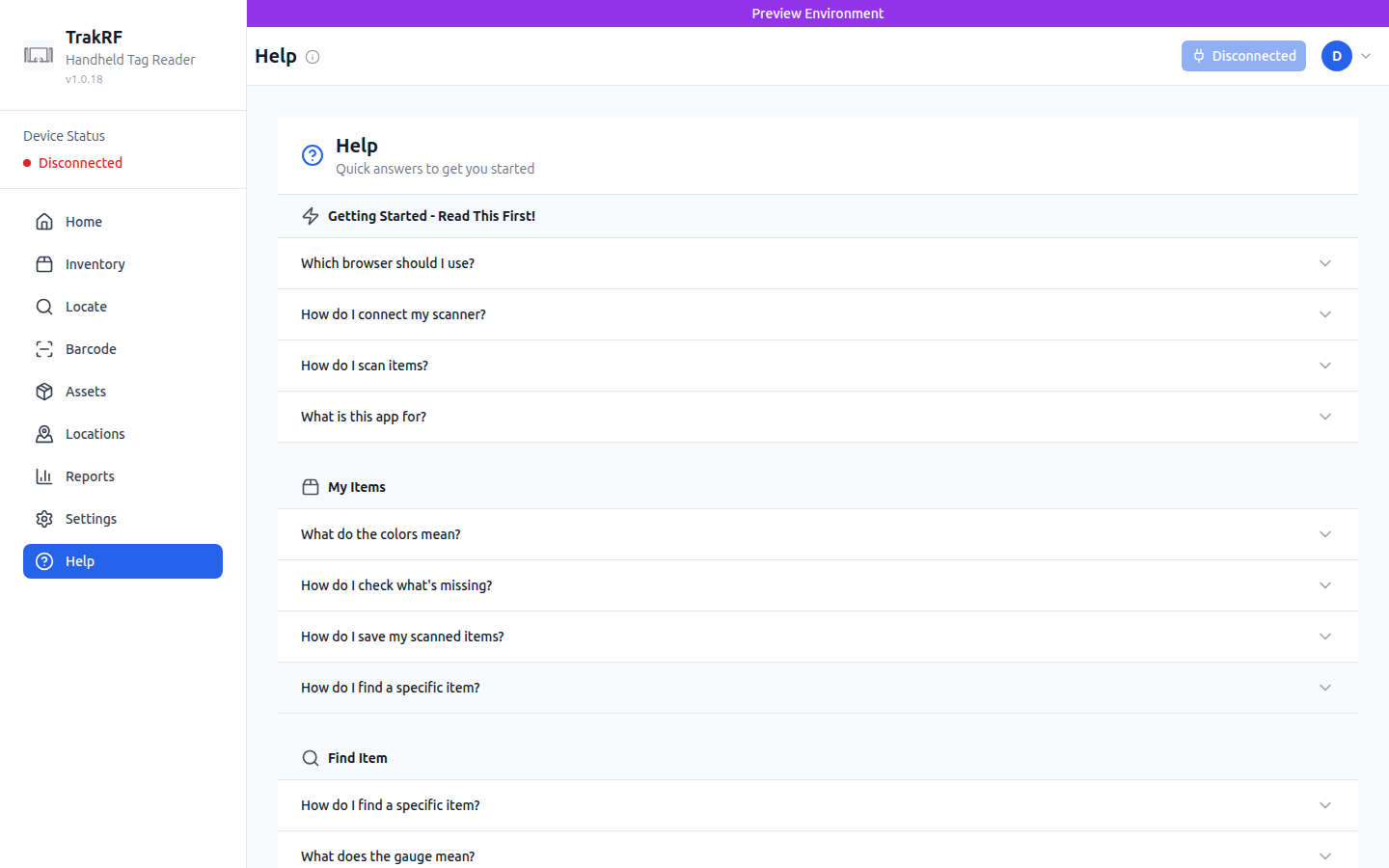 Help desktop screenshot