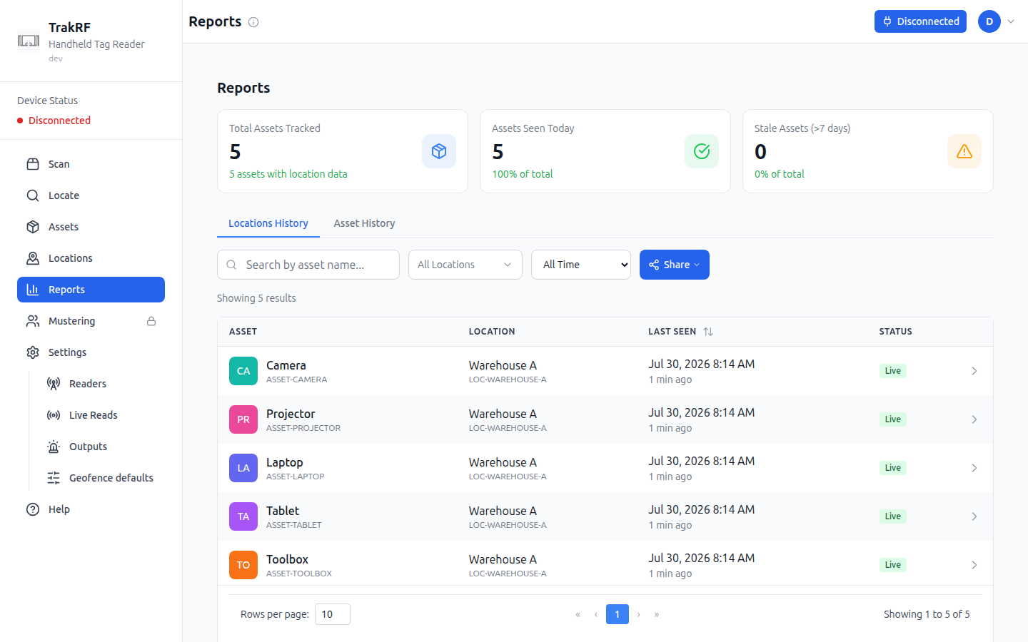 Reports desktop screenshot