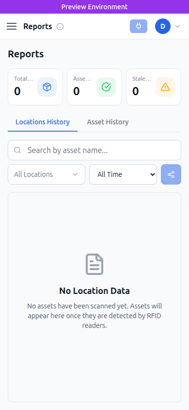 Reports mobile screenshot