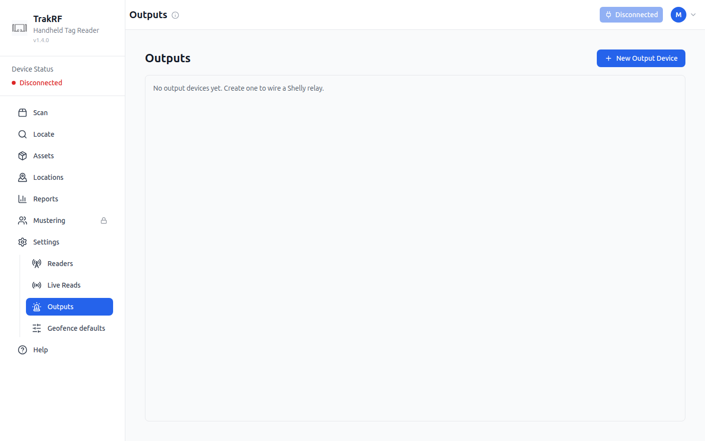Outputs screenshot
